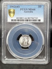 Australia 1962 THREEPENCE PCGS Graded MS66