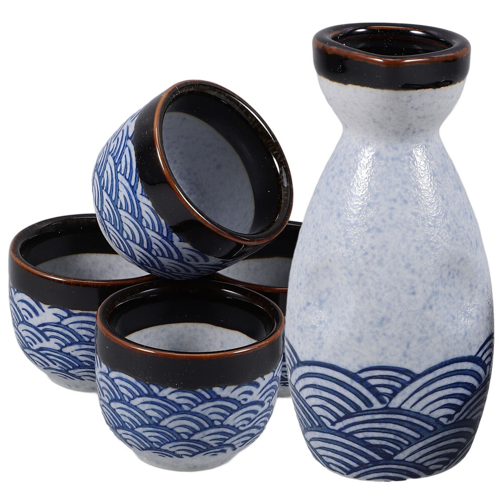 Sake Gläser Becher Keramik Japanische Getränke Sake-Glas-Set Heißgetränke-Set