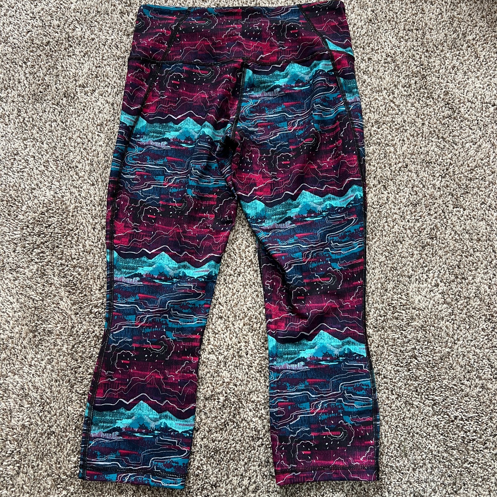 Patagonia Centered Crop Leggings Womens Size S Canyon Glades Craft Pink Hike thumbnail 7