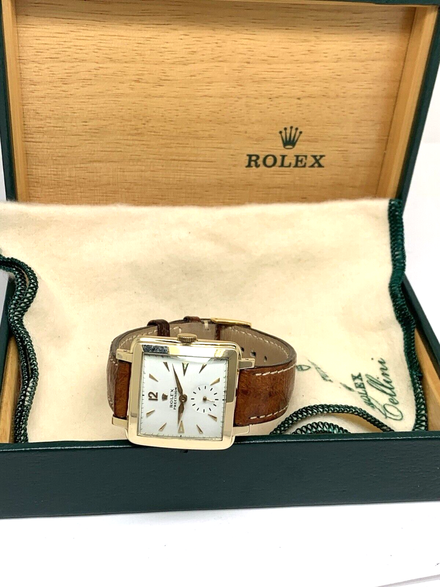 Rolex Precision 4645 Watch Vintage Swiss Automatic 14k Gold  display picture 3