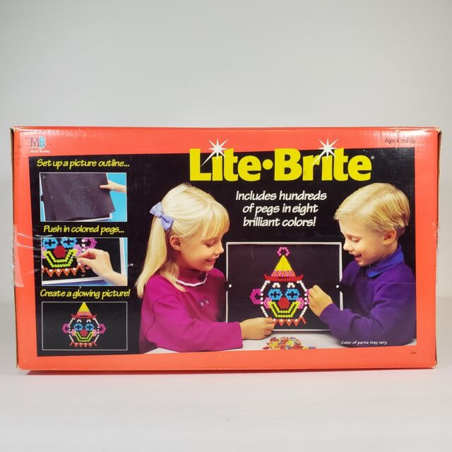 Vintage Lite Brite 1990 Milton Bradley Working With 11 Sheets 100 