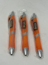 lot of 3 aperol pens orange/silver push button office supplies rare HTF home bar