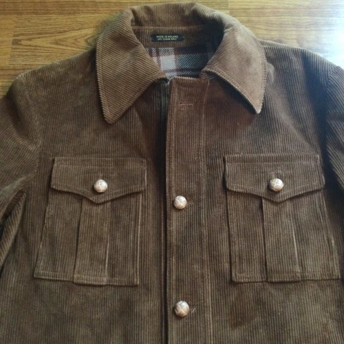 NWT Vintage 70s Brad Whitney Wide Corduroy Jacket Brown W/Belt RARE NEW!! image 2