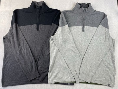 The North Face Men s 2XL Colorblock Quarter Zip Sweater Lot Of 2