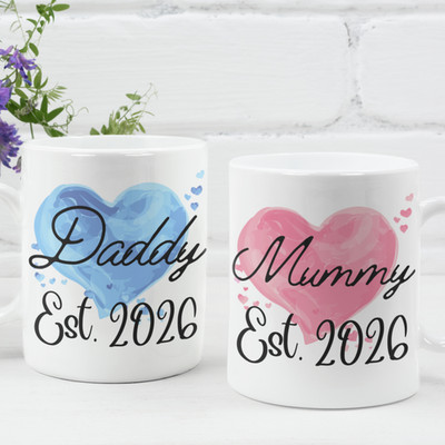 Neu Mama Papa Tasse Set Est 2026 Paar Geschenk Babyparty Mama Papa Eltern Geschenk