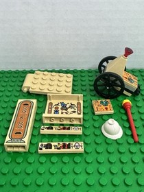 LEGO 5988 & 1183 Mummy & Cart - Adventurers Desert MISC LOT Hieroglyph Panels