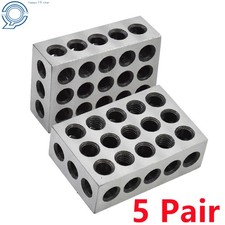 5 Matched Pair Ultra Precision 1-2-3 Blocks .0001" Machinist 123 Jig 23 Holes