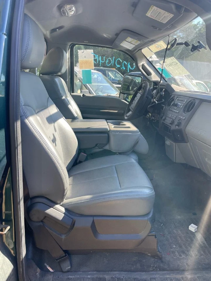 Ford F250 F350 Super Duty 2011-16 consola central delantera asiento de salto vinilo gris Foto 3 de 4