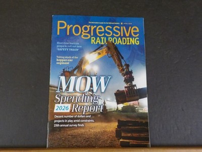 Progressive Railroading 2026 April MOW Safety Train Hopper Car segment