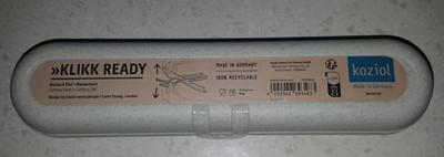 NEU   KOZIOL   KLIKK READY Besteckset to go und Etui nature desert sand 7070700