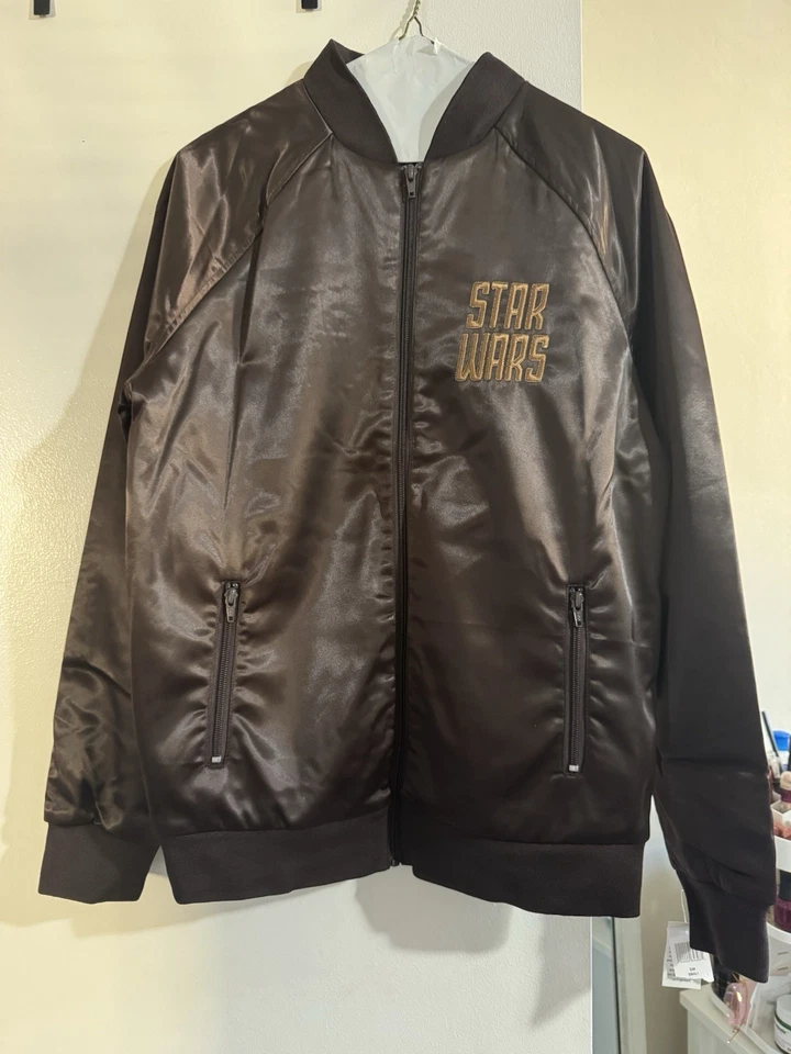 Новый с Ярлыками Disney Star Wars коричневый атлас бейсбольная куртка Люк Лея в размере S - Изображение 2 из 4