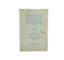 1922 Brooks Picken Woman's Institute Book 12 Woolen Materials & Tailored Placket