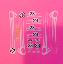 Aurora Afx Porsche 917 23 Custom Slot Car Decals White on Clear Film