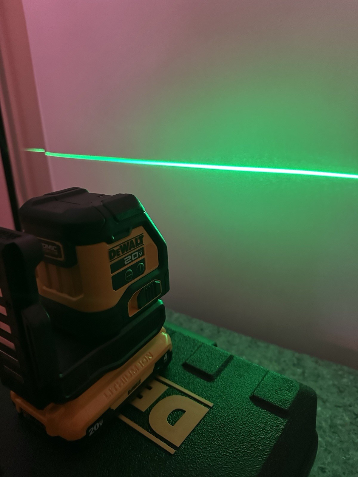 DEWALT DCLE34021B 20V MAX Cordless Green Cross Line Laser (Tool Only)