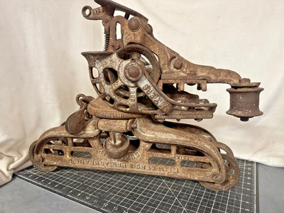 Antique F.E. Myers & Bro Sure Grip Hay Trolley H-303   Ashland OH   21  x 17 