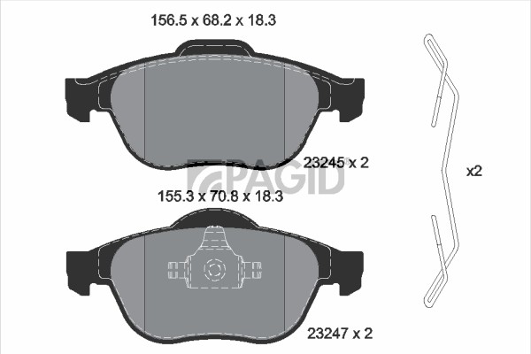 Bremsbelagsatz BremsklöTze FüR Renault Laguna II Grandtour KG0/1_ BG0/1_-image