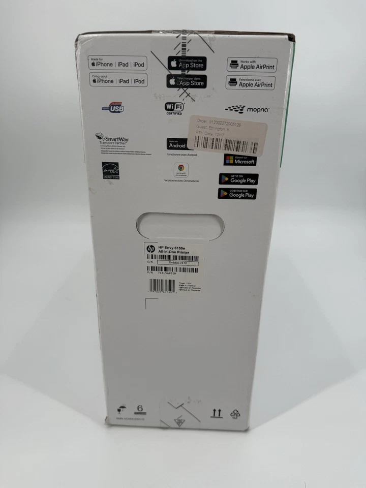 HP Envy 6155e All-in-One Inkjet Printer Color Mobile Print Copy Scan Mobile - Image 2 of 4