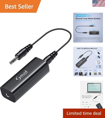 Sophisticated Audio Noise Filter - Upgraded Ground Loop Isolator in Matte Black
