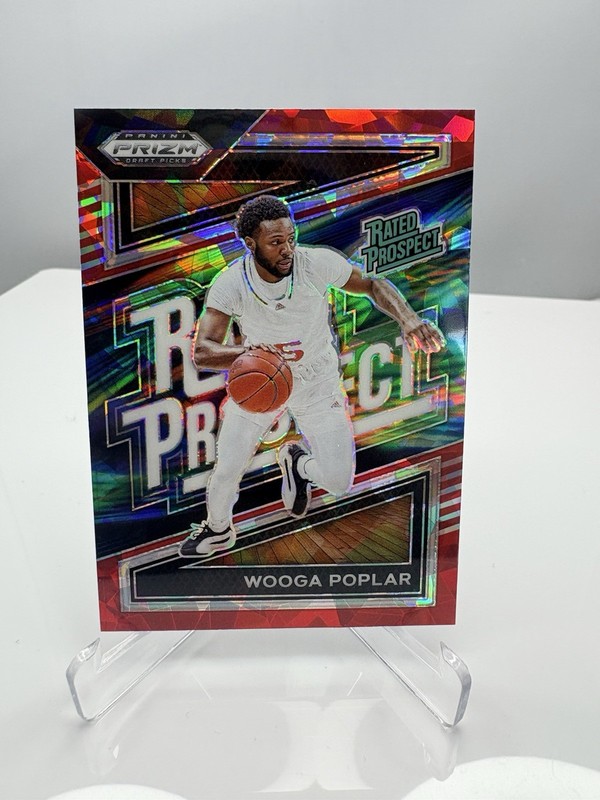 2024-25 Panini Prizm Draft Picks - Rated Prospect Wooga Poplar #20 Red Ice Prizm
