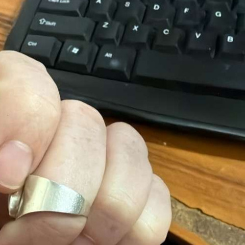 Sterling silver thin ring with white moonstone. S… - image 5