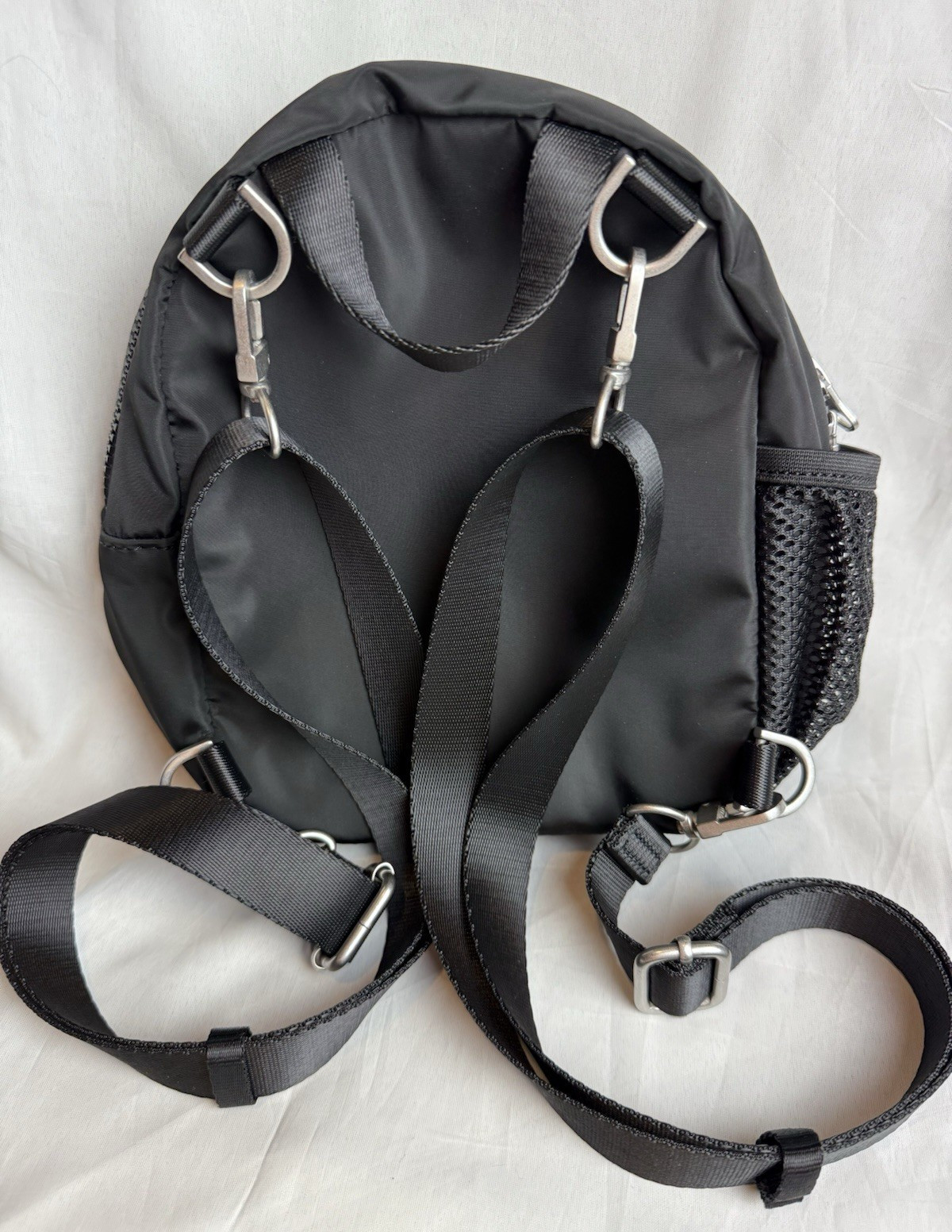 Fabletics Mini Black Backpack Bag Adjustable Stra… - image 2