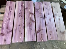 6 pc 5" x 24" EASTERN RED CEDAR INDIANA  #2 Lumber Wood Juniper S4S *FREE SHIP