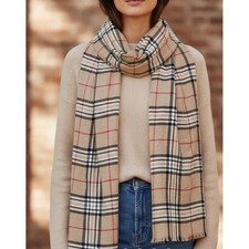 V Fraas Cashmink Acrylic Plaid Scarf Made in Germany