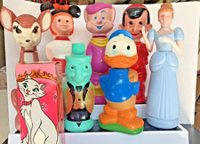 DISNEY SOAKY LOT OF 8 MOUSEKETEER BAMBI MARIE JIMINY PINOCCHIO COLGATE PAL AVON