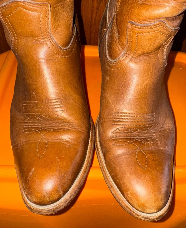 FRYE Talla 11 D Billy Pull On Vaquero Western Cuero Bota 5H06784 Hecha en EE. UU. Foto 4 de 4