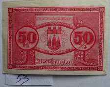 SILESIA 1919 -BUNZLAU- BOLESLAWIEC/POLAND - 50 Pfg - AU/UNC -Gra B 103.6