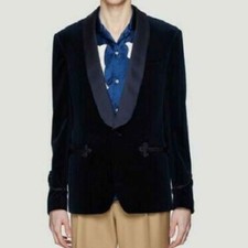 Men's Classic Blue Velvet Blazer Designer Party Wear Wedding Dinner Blazer