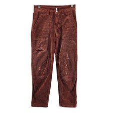 Anthropologie Pilcro The Wanderer Corduroy Pants 26 Womens Sedona Red Distressed