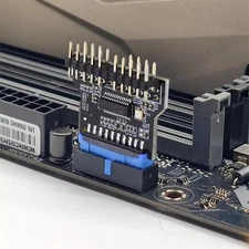 CY 19pin USB 3.0 Header 1 to 2 USB2.0 9Pin Female Extension HUB Splitter Adapter