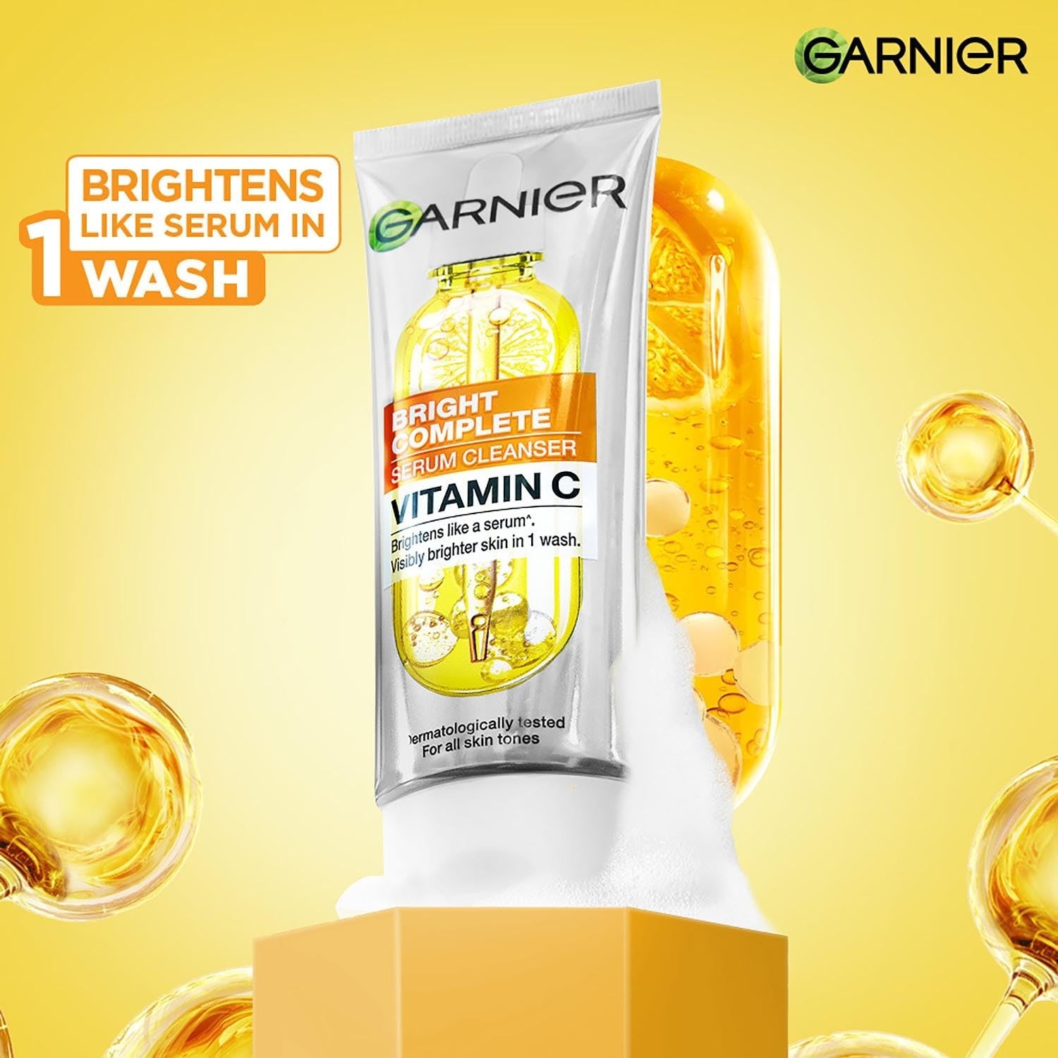 Garnier Bright Complete Face Wash 150g Vitamin C Skin Brightening Cleanser