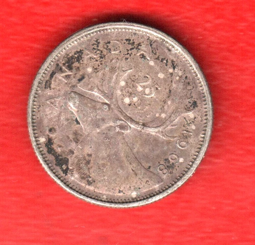 CANADA 25 CENTS 1968 SILVER
