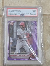 PSA 9 2022 Bowman - Prospects Elly De La Cruz #BP-50 Purple Border /250 (RC)