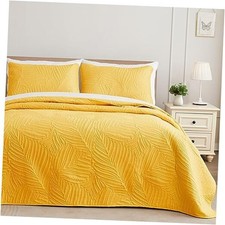 California King Quilt Bedding Set, Lightweight Yellow Quilts Cal Oversized