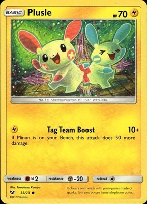 Plusle Common Shining Legends 33/73 NM Tomokazu Komiya