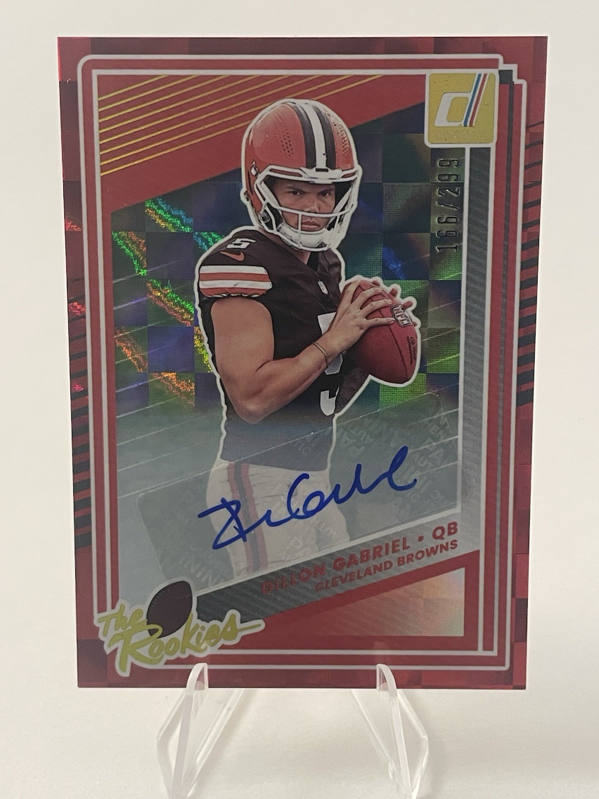 DILLON GABRIEL 2025 DONRUSS THE ROOKIES AUTOGRAPH RC AUTO /299 #33