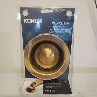 Kohler R11352-C-2MB Garbage Disposal Flange Brushed Moderne Brass Gold Tone New