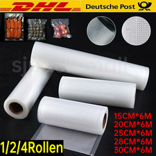 1/2/4 Rollen Vakuumrollen Vakuumierbeutel Vakuumfolie Vakuumier Vakuumbeutel 6M