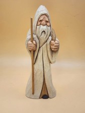 Carved Bearded Man Statue