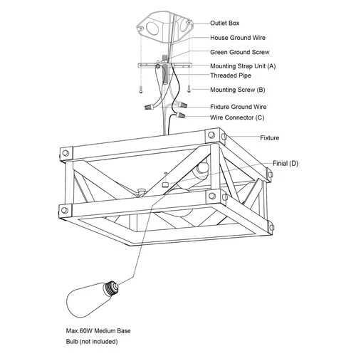 Vaxcel Lighting C0260 Wade 2 Light 13"W Flush Mount Square - Matte Black / - Picture 3 of 12