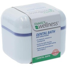 Dental Bath Denture Cup with Strainer Basket