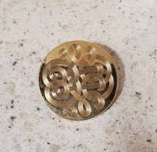 Vintage Gold  Tone Scarf Clip 1980s Abstract Accesory Modern   (cont. 20)