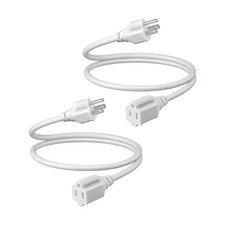 Heavy-Duty 3 Ft. 16/3 AWG SJTW Indoor Outdoor Extension Cord with 3 Prong Ground