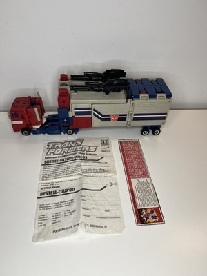 Transformers Optimus Prime Figur Vintage Hasbro 1987 Takara G1 Lkw Station