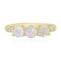 Welo Opal Vergoldeter Sterling Silber Ring- Echtschmuck
