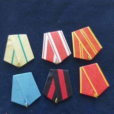  Suspension Block For Soviet Russian Medal Order Ribbon Aluminum Lot 6 pcs#K-40