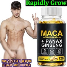 1 BEST-MALE ENLARGER THICKER LONGER BIGGER 4" GROWTH ENLARGEMENT 120 CAPSULES